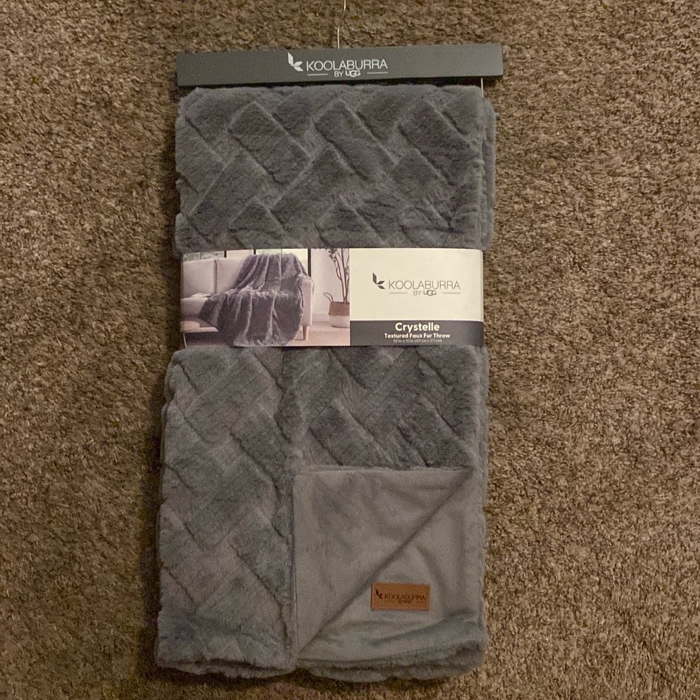 UGG Blanket Crystelle Textured Faux Fur Throw